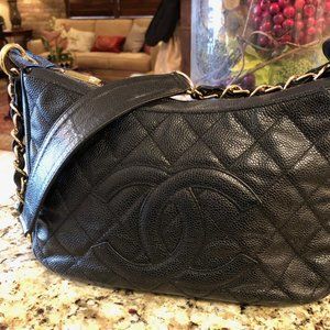 CHANEL Black Caviar Quilted Authentic Bag